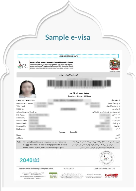 dubai e visa online